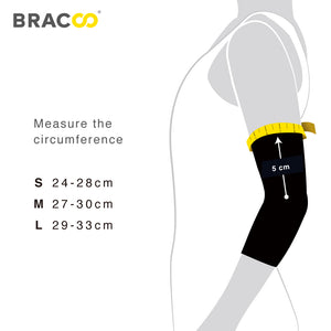 BRACOO EE91 Elbow Fulcrum Sleeve Breathable & 4-way stretch (1 pair)