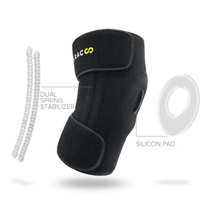 BRACOO KB30 Knee Fulcrum Wrap Dual Splints Stabilizer with Fixation Pad