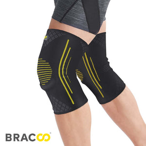 NEW ! ! BRACOO KS91 Knee Fulcrum Sleeve Breathable with Ergonomic Cushion Pad (pair)