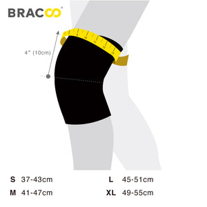 NEW ! ! BRACOO KS91 Knee Fulcrum Sleeve Breathable with Ergonomic Cushion Pad (pair)